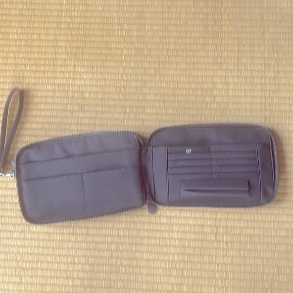 Gianfranco Ferre nylon carry all zip around clutch. - Picture 2 of 4